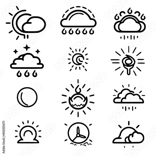 Rain icon, storm icon, weather icon, climate icon, meteorology icon, wind icon, snow icon, moon icon, thunderstorm icon, temperature icon, sun icon, cloud icon, nature icon, sky icon, winter icon, clo