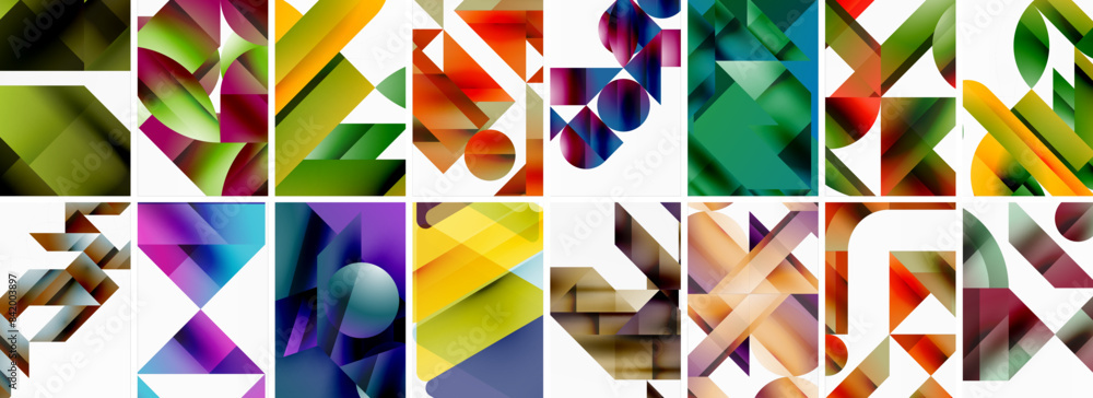 Set of abstract minimal geometric backgrounds with lines, circles and triangles. Vector Illustration For Wallpaper, Banner, Background, Card, Book Illustration, landing page Set of abstract minimal geometric backgrounds with lines, circles and triangles. Vector Illustration For Wallpaper, Banner, Background, Card, Book Illustration, landing page