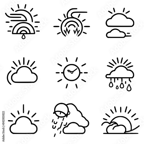 Rain icon, storm icon, weather icon, climate icon, meteorology icon, wind icon, snow icon, moon icon, thunderstorm icon, temperature icon, sun icon, cloud icon, nature icon, sky icon, winter icon, clo