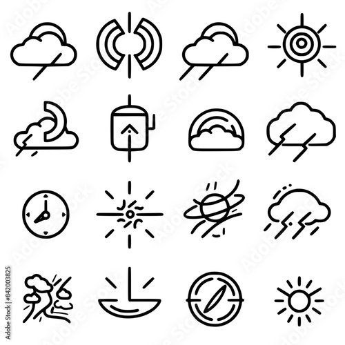 Rain icon, storm icon, weather icon, climate icon, meteorology icon, wind icon, snow icon, moon icon, thunderstorm icon, temperature icon, sun icon, cloud icon, nature icon, sky icon, winter icon, clo
