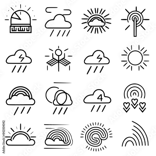 Rain icon, storm icon, weather icon, climate icon, meteorology icon, wind icon, snow icon, moon icon, thunderstorm icon, temperature icon, sun icon, cloud icon, nature icon, sky icon, winter icon, clo