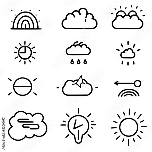 Rain icon, storm icon, weather icon, climate icon, meteorology icon, wind icon, snow icon, moon icon, thunderstorm icon, temperature icon, sun icon, cloud icon, nature icon, sky icon, winter icon, clo