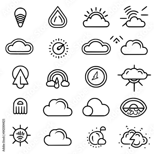 Rain icon, storm icon, weather icon, climate icon, meteorology icon, wind icon, snow icon, moon icon, thunderstorm icon, temperature icon, sun icon, cloud icon, nature icon, sky icon, winter icon, clo