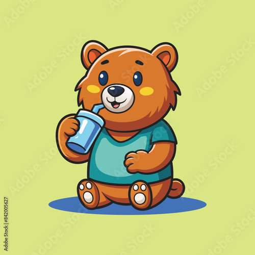 Cute Bear Mascot Graphic