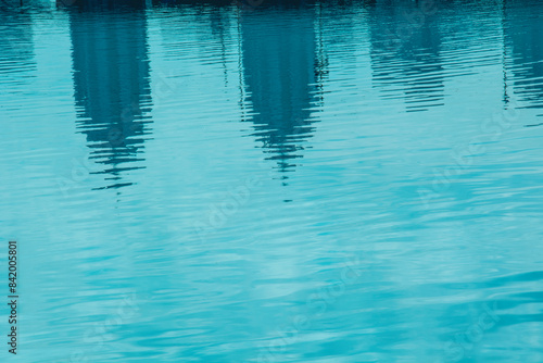 Beautiful blue river in spring
