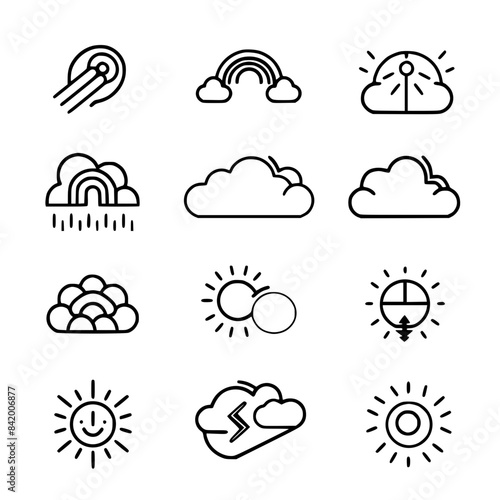 Rain icon, storm icon, weather icon, climate icon, meteorology icon, wind icon, snow icon, moon icon, thunderstorm icon, temperature icon, sun icon, cloud icon, nature icon, sky icon, winter icon, clo