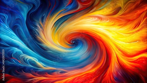 Abstract watercolor background with swirling red, blue, and yellow hues, evoking a sense of movement and energy, , watercolor, background, abstract, red, blue, yellow, vibrant, swirling