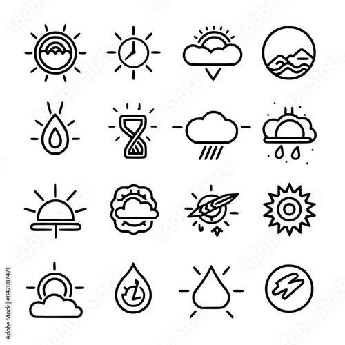 Rain icon, storm icon, weather icon, climate icon, meteorology icon, wind icon, snow icon, moon icon, thunderstorm icon, temperature icon, sun icon, cloud icon, nature icon, sky icon, winter icon, clo