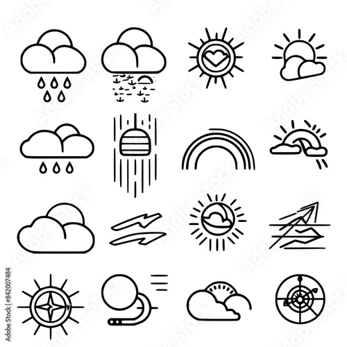 Rain icon, storm icon, weather icon, climate icon, meteorology icon, wind icon, snow icon, moon icon, thunderstorm icon, temperature icon, sun icon, cloud icon, nature icon, sky icon, winter icon, clo