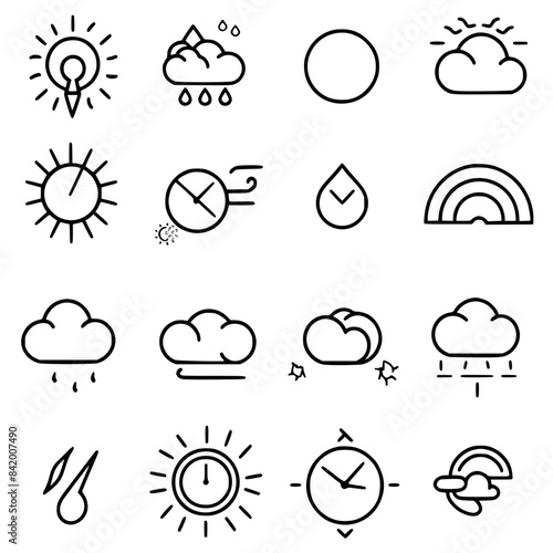 Rain icon, storm icon, weather icon, climate icon, meteorology icon, wind icon, snow icon, moon icon, thunderstorm icon, temperature icon, sun icon, cloud icon, nature icon, sky icon, winter icon, clo