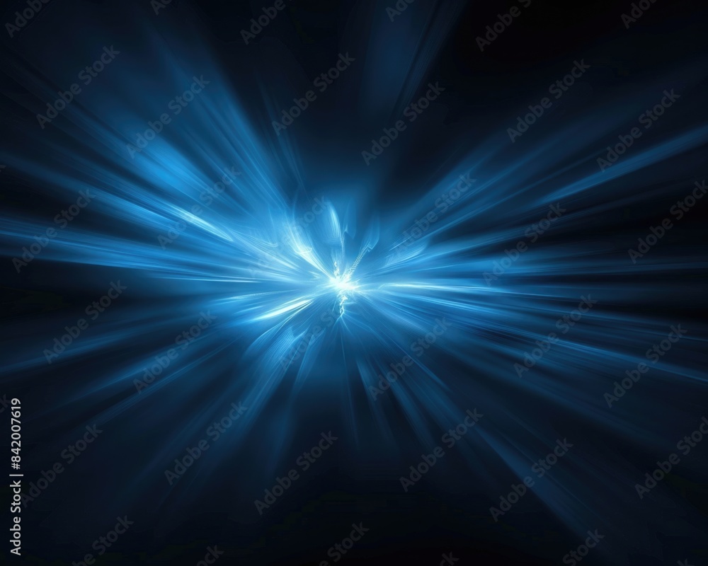 Glowing Blue Abstract Background with Beam of Bright Light Glowing Blue Abstract Background with Beam of Bright Light