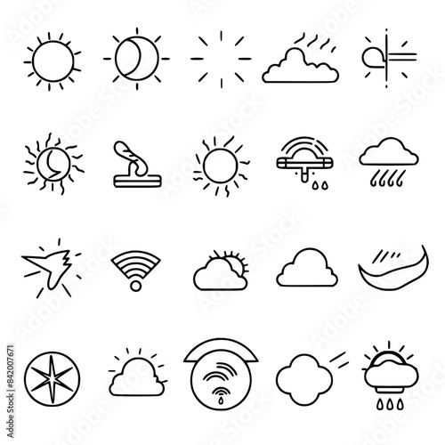 Rain icon, storm icon, weather icon, climate icon, meteorology icon, wind icon, snow icon, moon icon, thunderstorm icon, temperature icon, sun icon, cloud icon, nature icon, sky icon, winter icon, clo