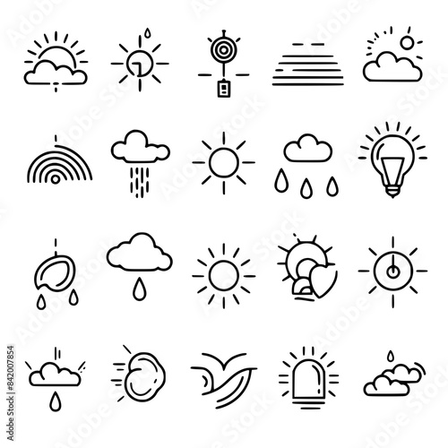 Rain icon, storm icon, weather icon, climate icon, meteorology icon, wind icon, snow icon, moon icon, thunderstorm icon, temperature icon, sun icon, cloud icon, nature icon, sky icon, winter icon, clo