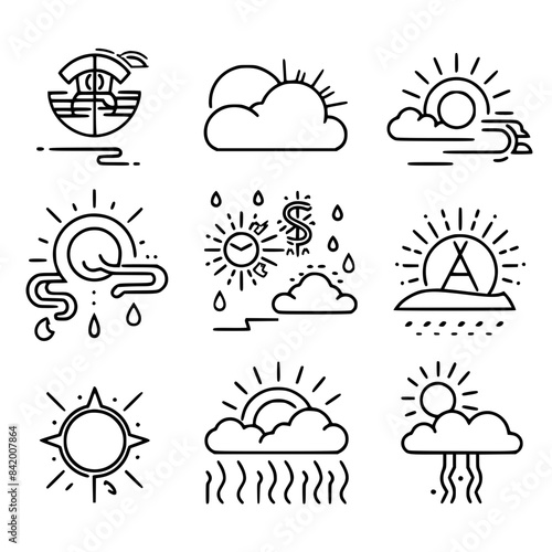 Rain icon, storm icon, weather icon, climate icon, meteorology icon, wind icon, snow icon, moon icon, thunderstorm icon, temperature icon, sun icon, cloud icon, nature icon, sky icon, winter icon, clo