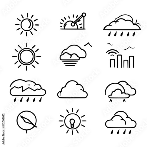 Rain icon, storm icon, weather icon, climate icon, meteorology icon, wind icon, snow icon, moon icon, thunderstorm icon, temperature icon, sun icon, cloud icon, nature icon, sky icon, winter icon, clo