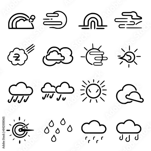 Rain icon, storm icon, weather icon, climate icon, meteorology icon, wind icon, snow icon, moon icon, thunderstorm icon, temperature icon, sun icon, cloud icon, nature icon, sky icon, winter icon, clo