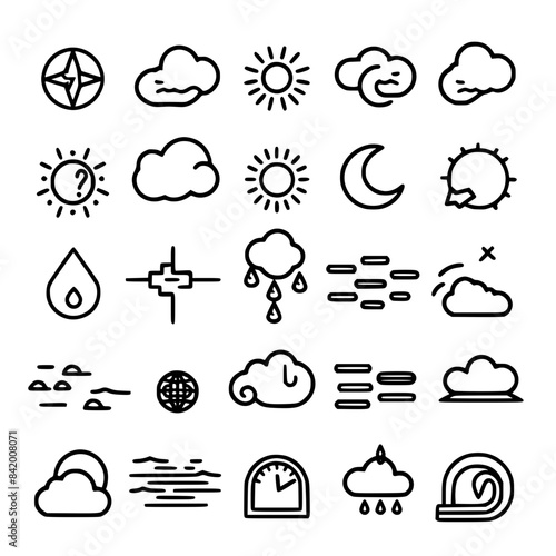 Rain icon, storm icon, weather icon, climate icon, meteorology icon, wind icon, snow icon, moon icon, thunderstorm icon, temperature icon, sun icon, cloud icon, nature icon, sky icon, winter icon, clo