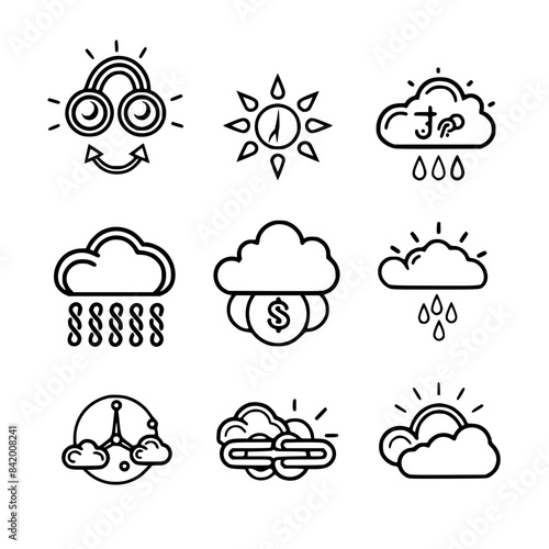 Rain icon, storm icon, weather icon, climate icon, meteorology icon, wind icon, snow icon, moon icon, thunderstorm icon, temperature icon, sun icon, cloud icon, nature icon, sky icon, winter icon, clo