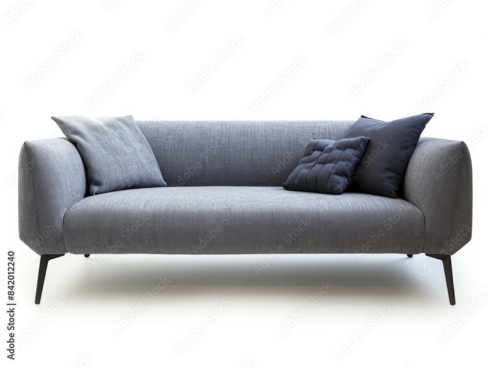 Modern textile sofa on isolated white background. Modern textile sofa on isolated white background.