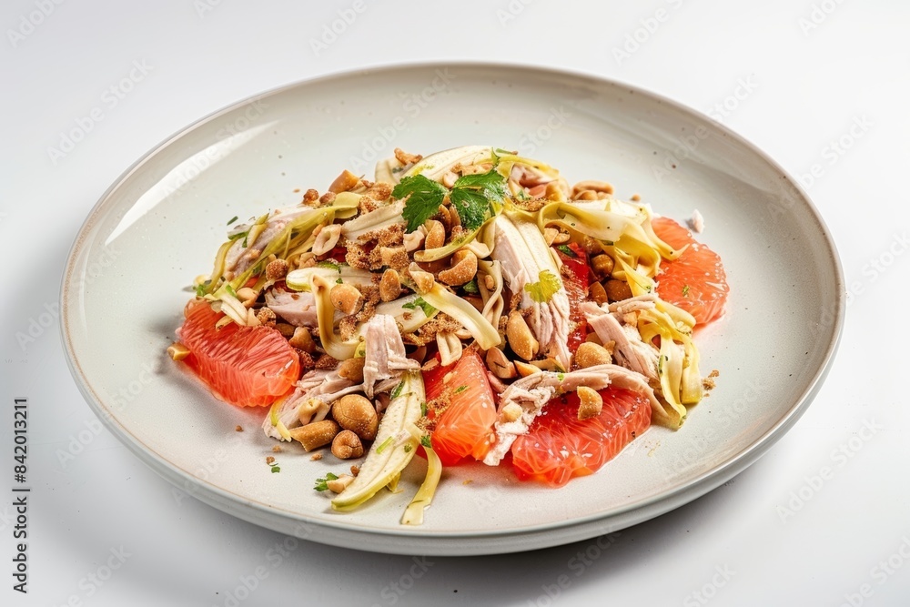 Tropical Sunrise Banana Blossom Salad with Chicken and Citrus Tropical Sunrise Banana Blossom Salad with Chicken and Citrus