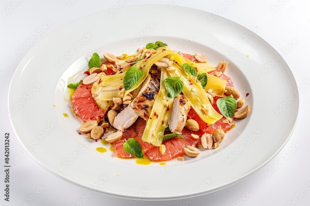 Nutty Crunch Banana Blossom Salad with Poached Chicken Nutty Crunch Banana Blossom Salad with Poached Chicken