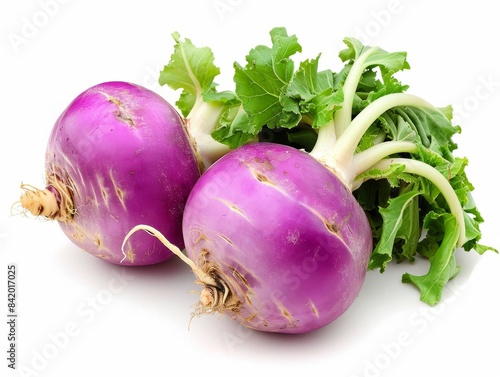 A pile of fresh purple turn...