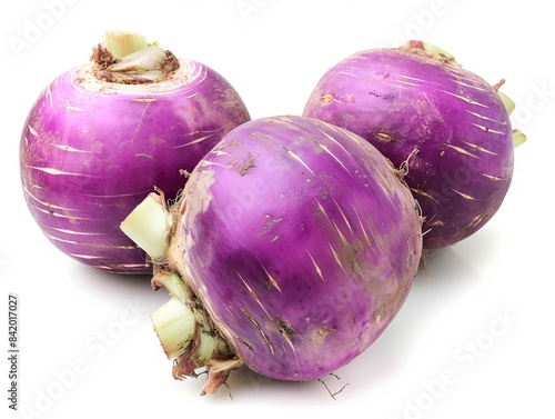 A pile of fresh purple turn...