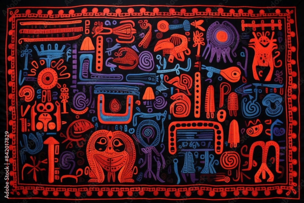 Obraz premium Panama Mola Tapestry
