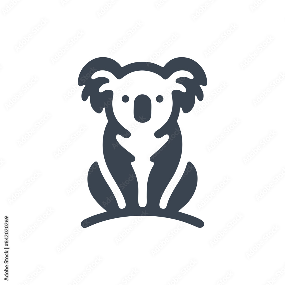 koala icon design logo vector template koala icon design logo vector template