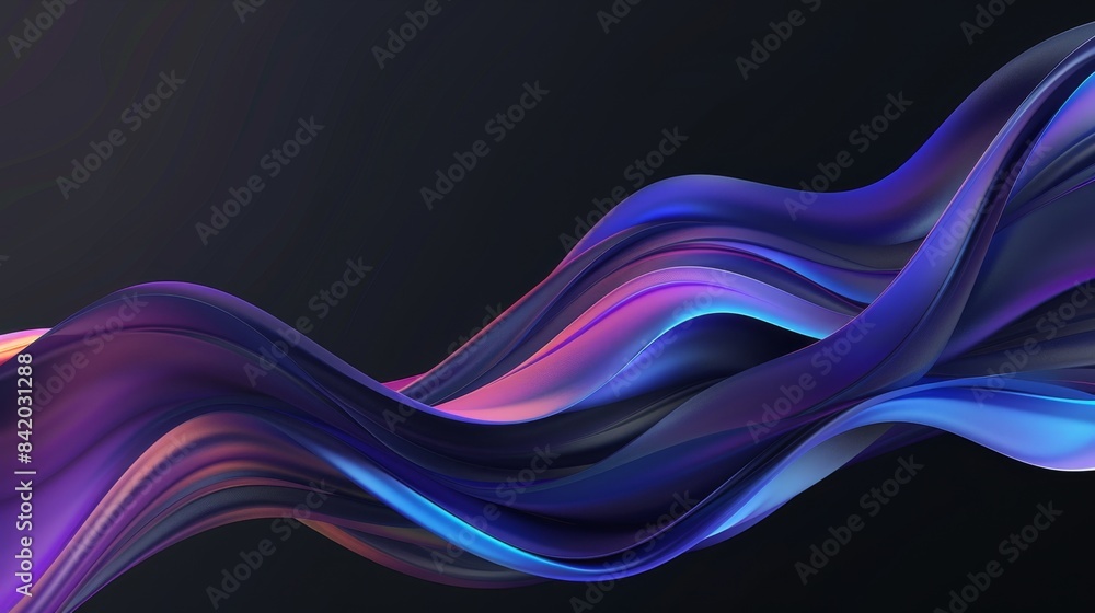 Abstract Colorful Wave Background, Generative AI Abstract Colorful Wave Background, Generative AI