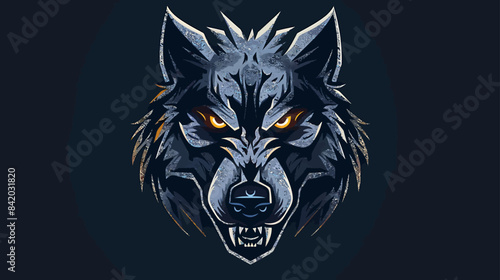 wolf vector mascot logo design with modern illustration concept style for badge, emblem and tshirt printing