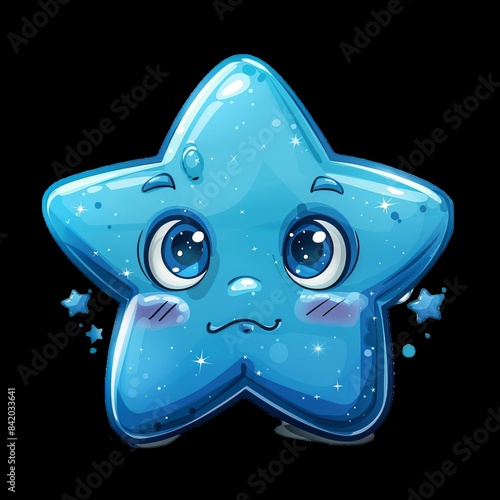 Shy Star, Draw a cartoon star, childen, art for children, ai generative
