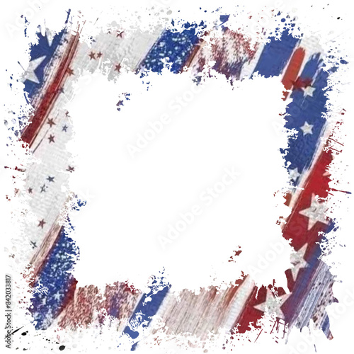 American flag frame - white, blue, red stars and stripes - modern vector graphic resource - for greeting cards, presentations, canva, photography, scrapbooking, cricut, sublimation, stickers, tags	