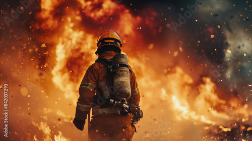 Firefighter Rescue Training In Fire Fighting 