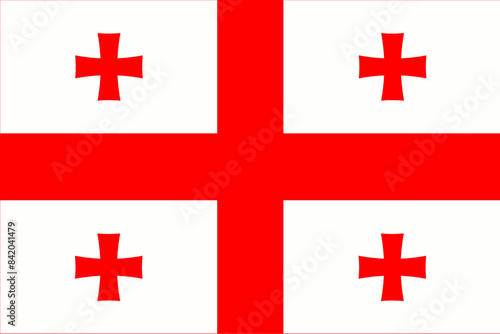 Georgia flag, Georgian - vector illustration