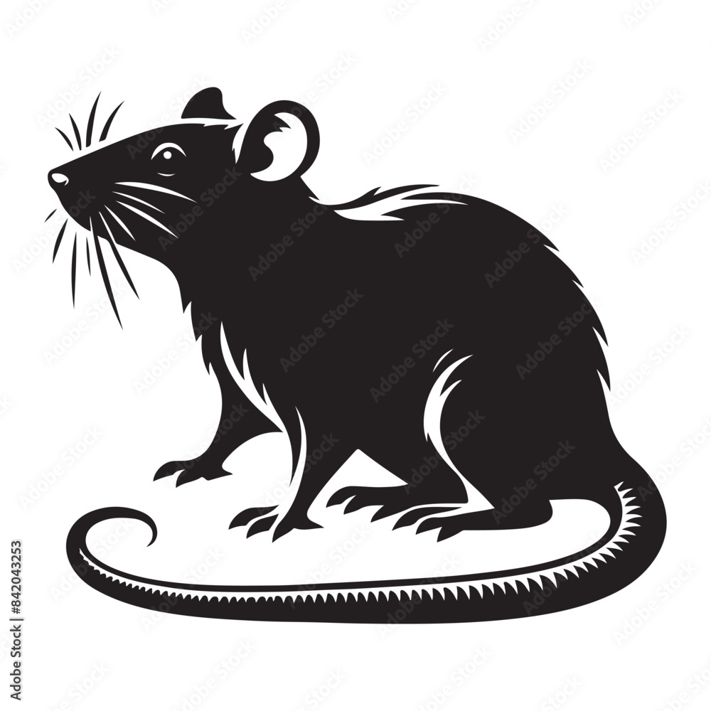 Rat vector silhouette Rat vector silhouette