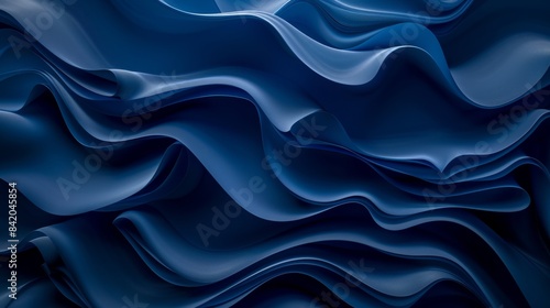 Abstract Blue Waves Generative AI