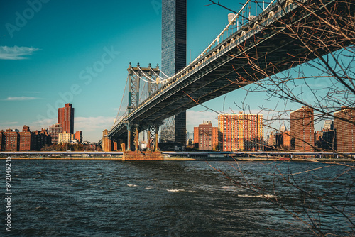 city bridge at sunset