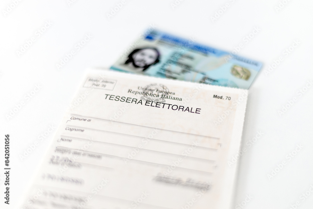 Italian Electoral Card (Tessera Elettorale) and an Identity Card (ID) Italian Electoral Card (Tessera Elettorale) and an Identity Card (ID)