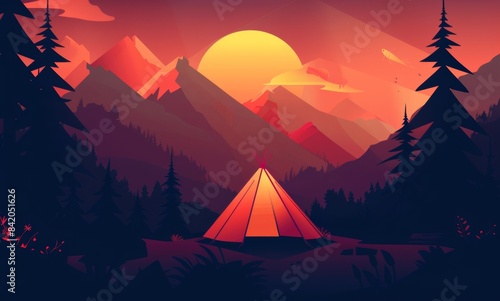 Camping in the mountains