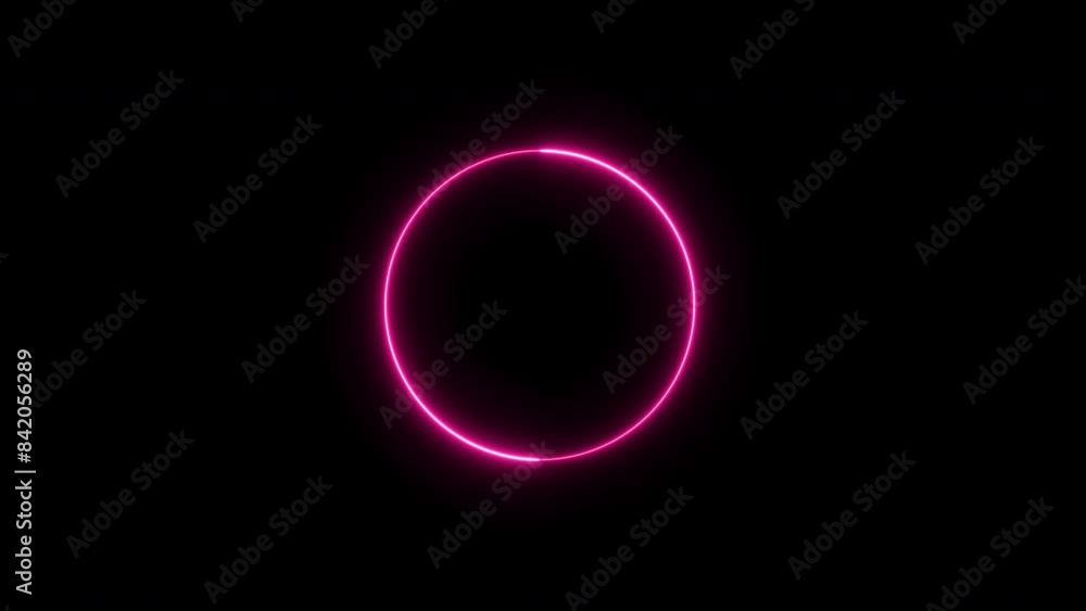 Neon circle background, looping spectrum animation, light, glowing neon lines Neon circle background, looping spectrum animation, light, glowing neon lines