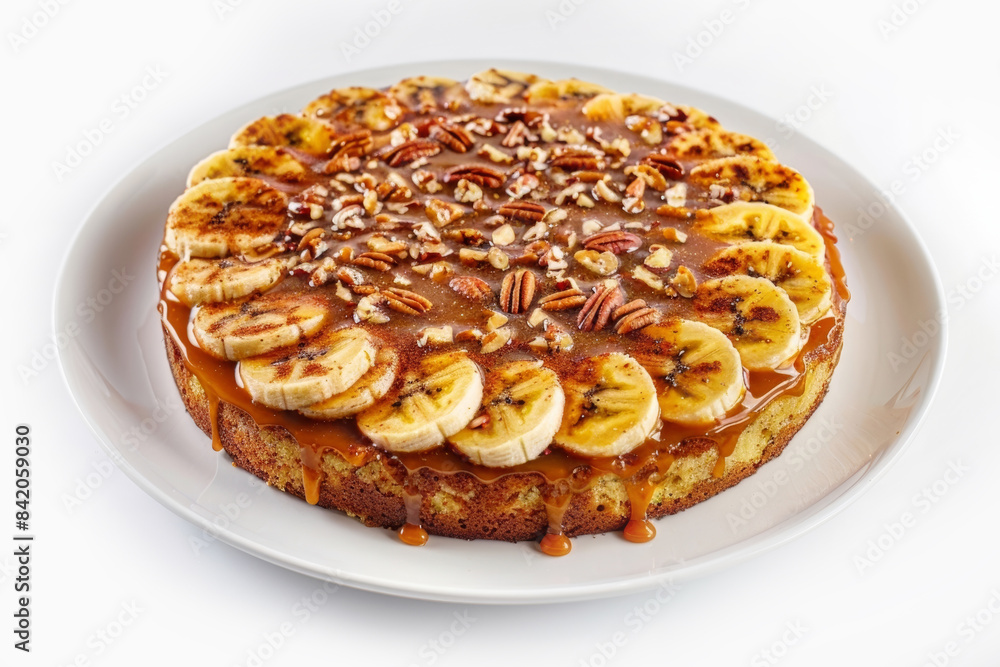 Delectable Banana Caramel Cake with Warm Cinnamon Infused Base Delectable Banana Caramel Cake with Warm Cinnamon Infused Base