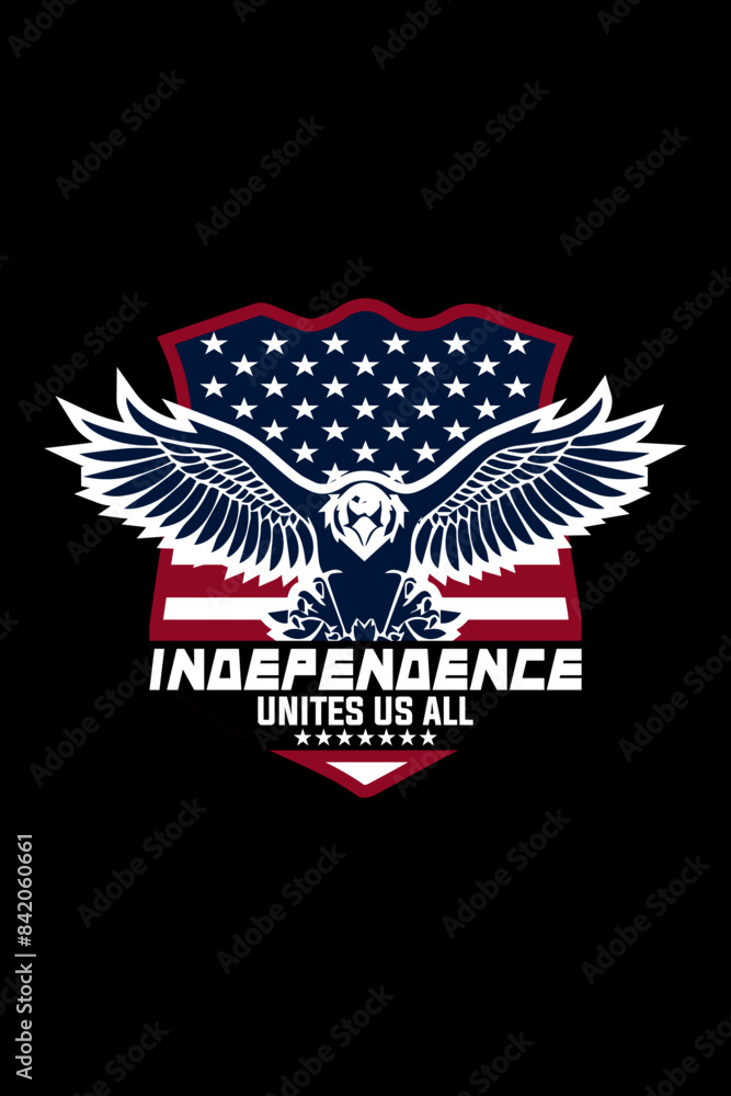 Obraz premium independence day USA T shirt design template 2024