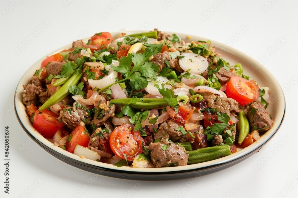 Fresh Herb-infused Okra and Tomato Lamb Bamya Fresh Herb-infused Okra and Tomato Lamb Bamya