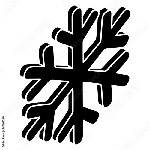 An icon design of snowflake photo