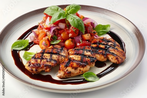 Vibrant Balsamic-Honey Chicken and Tangy Peperonata Medley photo