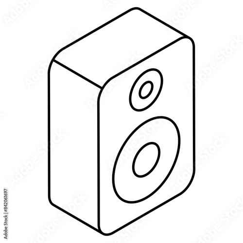 An icon design of speaker