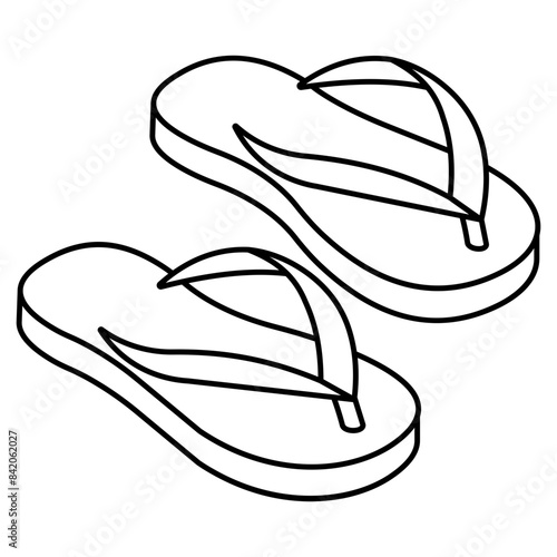 A trendy design icon of flip flop