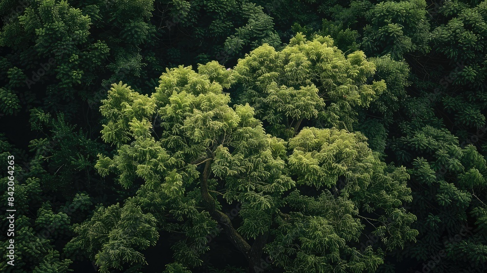 Tree setting invaded by green Tree setting invaded by green