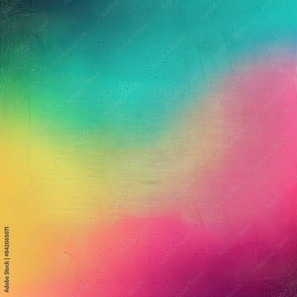 olorful pink, yellow and turquoise gradient noisy grain background texture